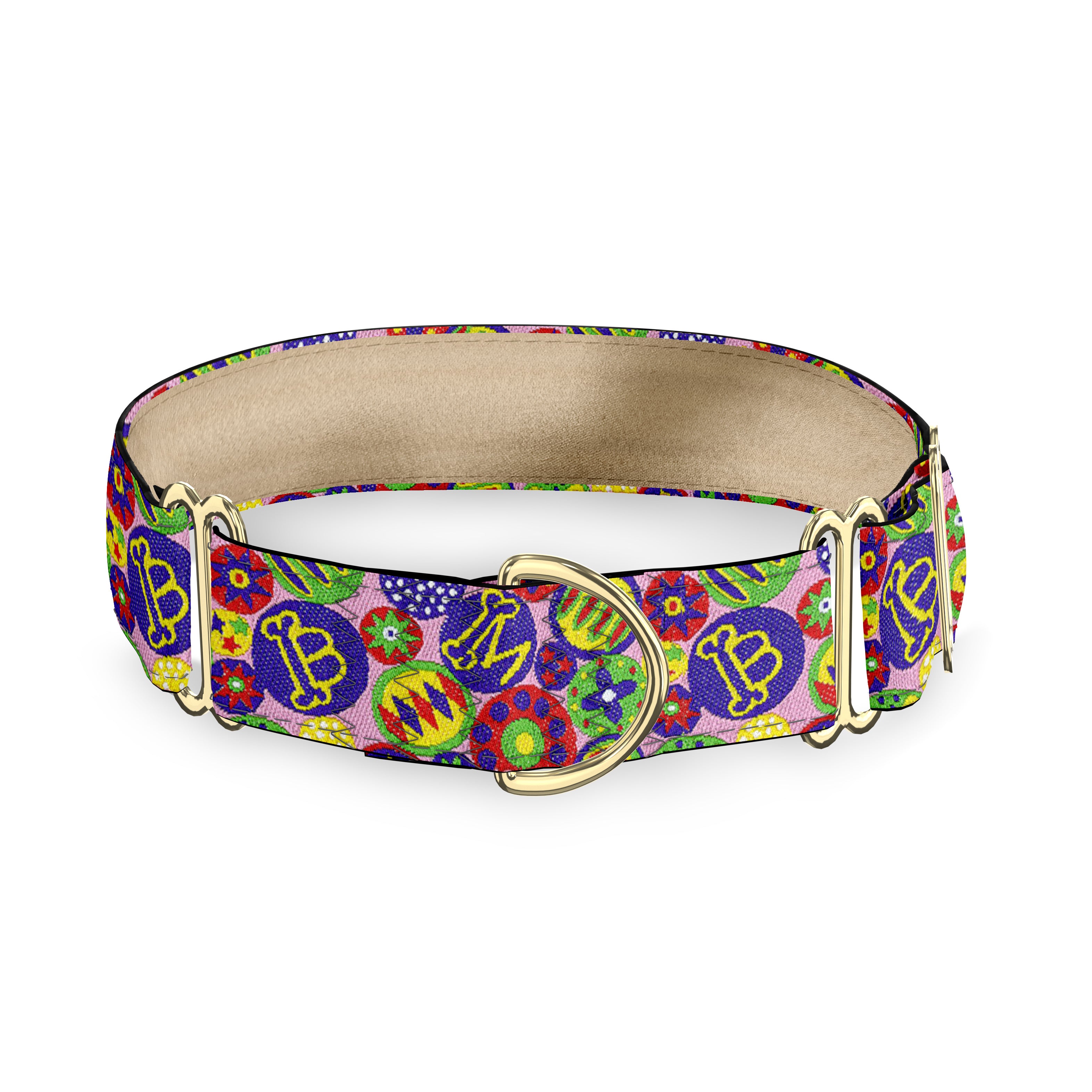 Small Purple Pretty Paisley Dog Leash: 3/4 Wide, 4ft Length - Made in USA.