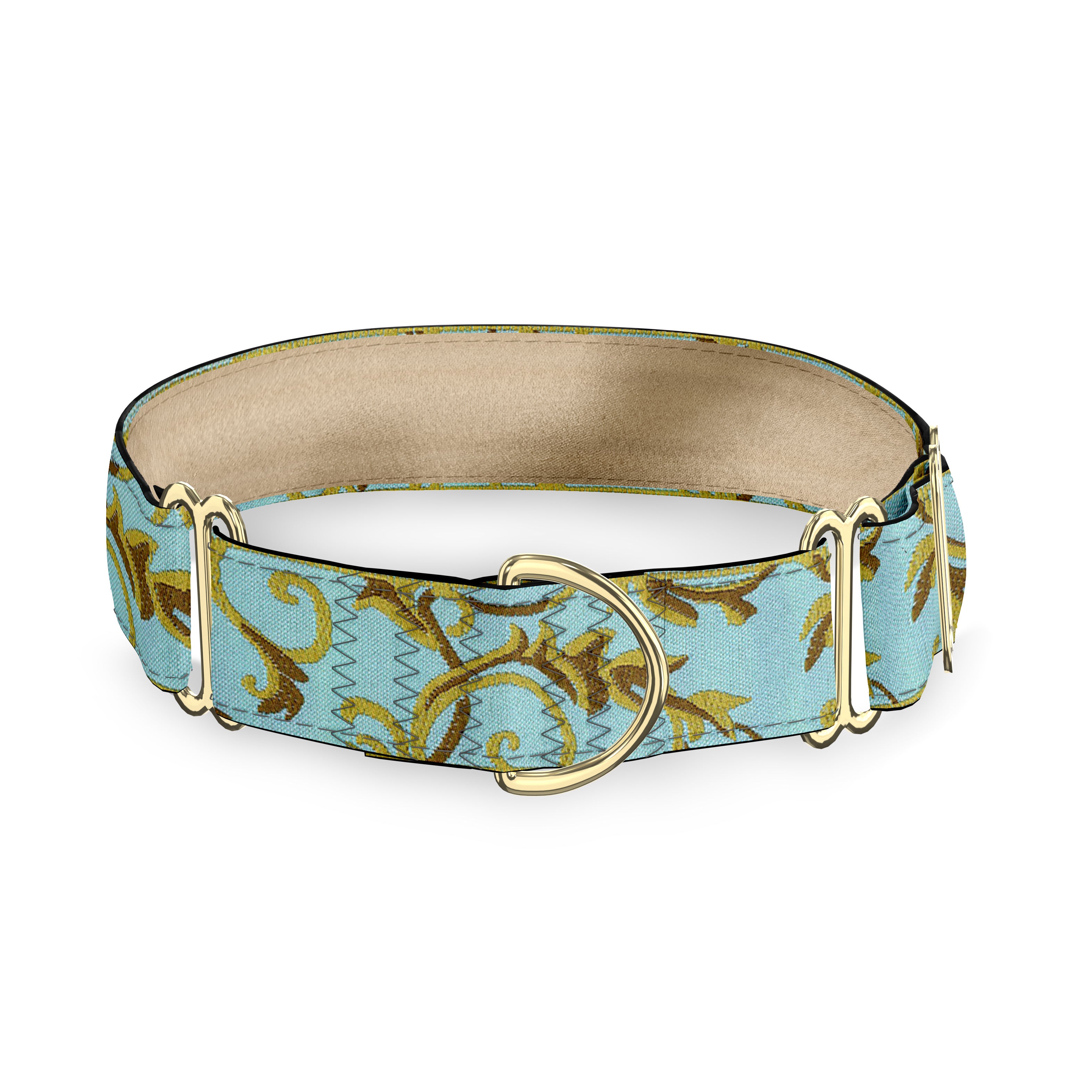 Lauren Dog Collar with Aqua Background