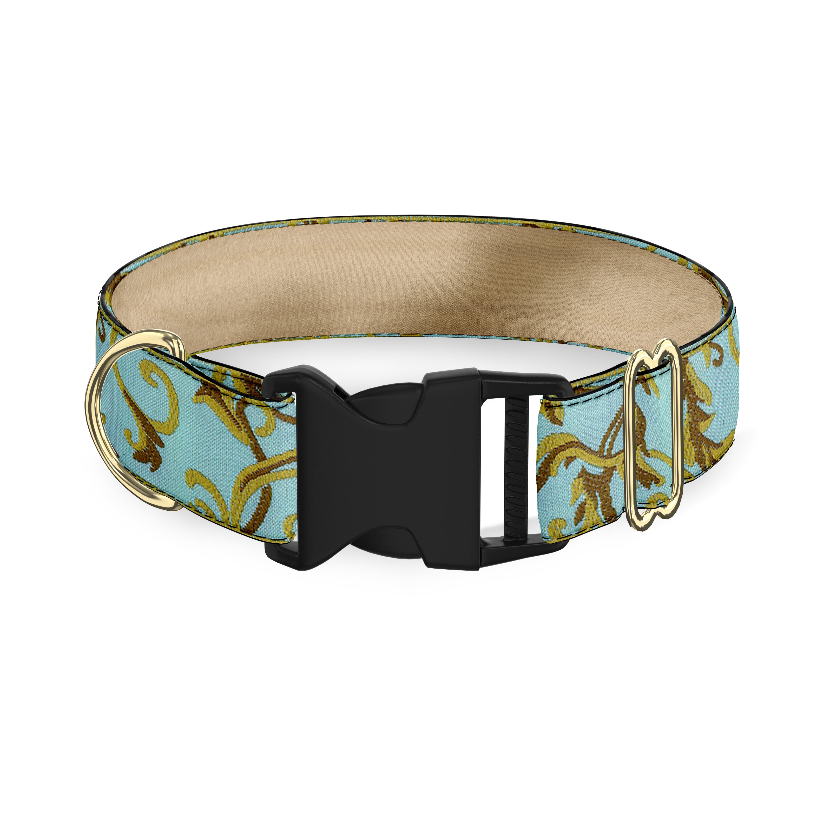 Lauren Dog Collar with Aqua Background