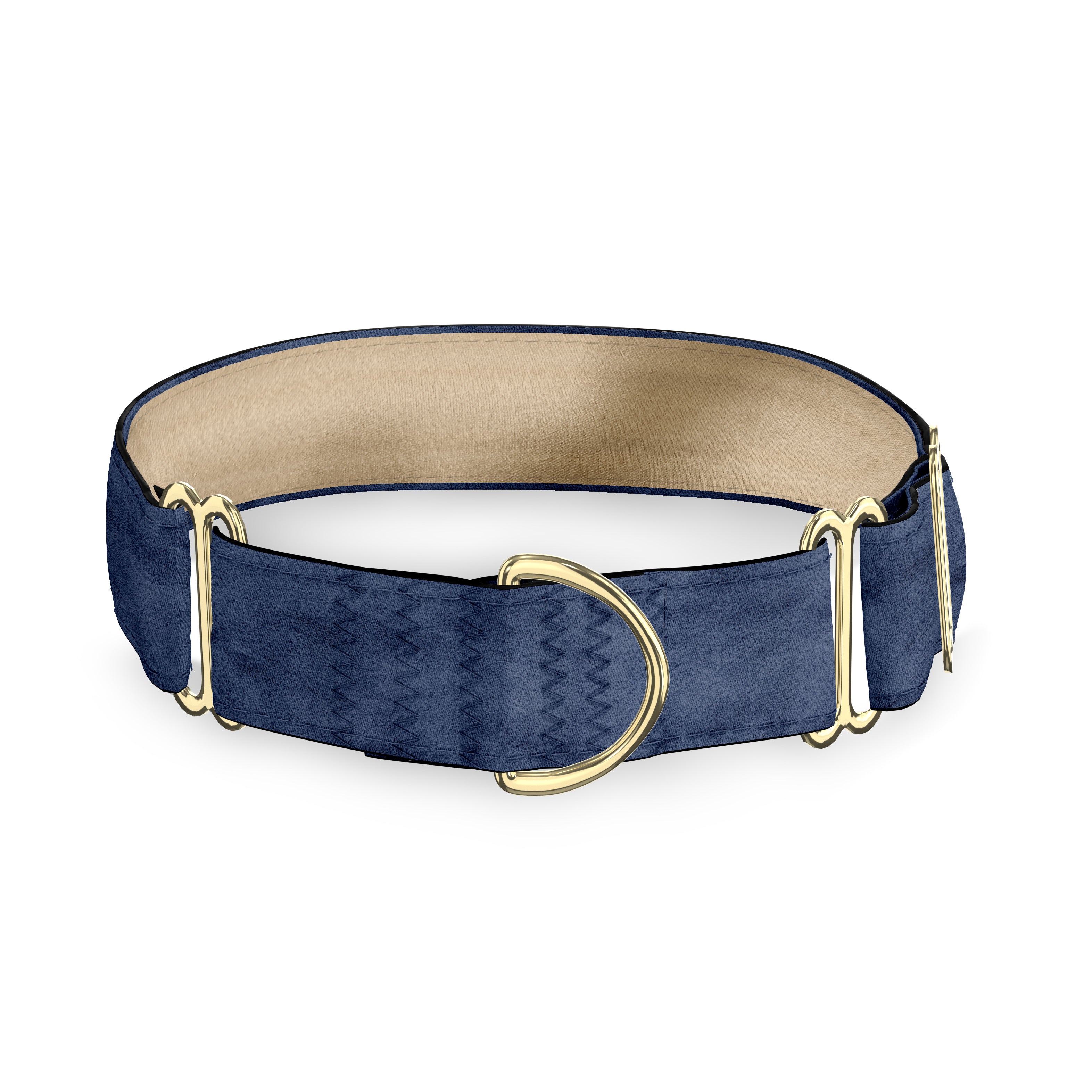 Navy Velvet Dog Collar