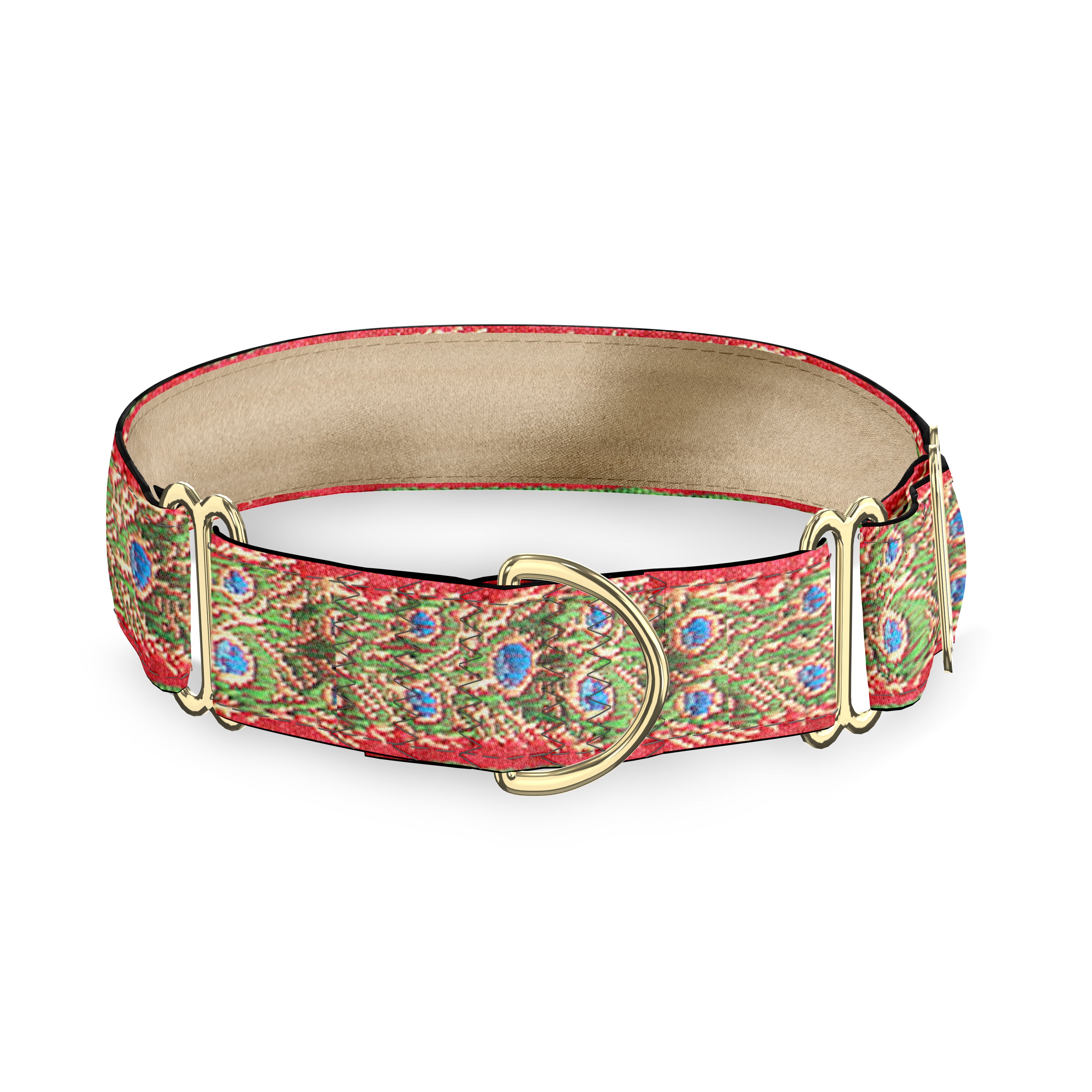 Peacock Scarlet Dog Collar