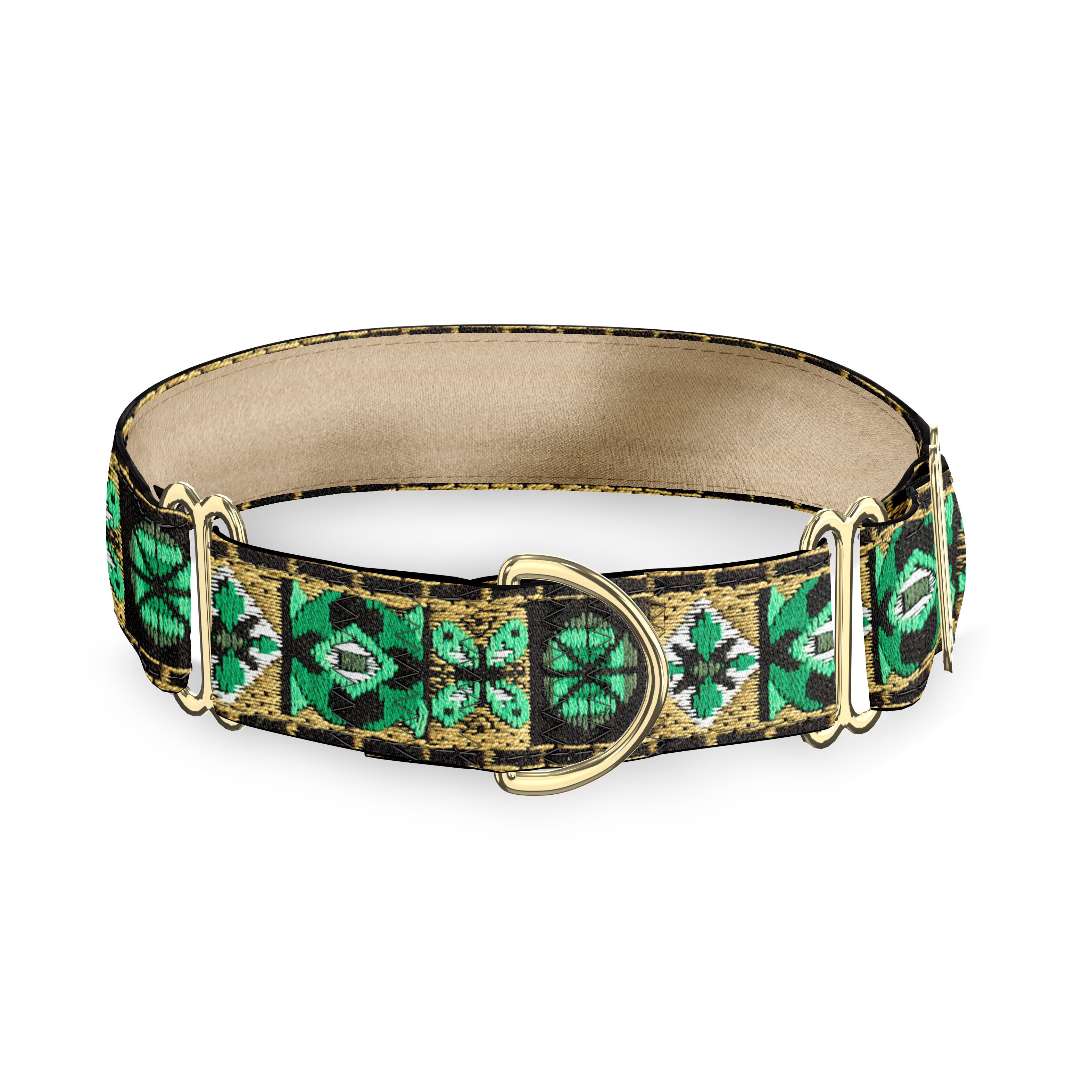 Riverdance Green Dog Collar