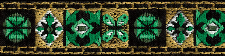 Riverdance Green Dog Collar