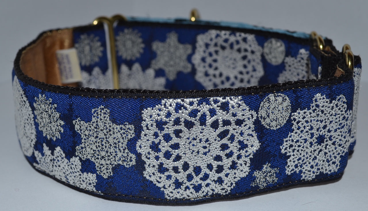 Snowflakes 1.5" Dog Collar