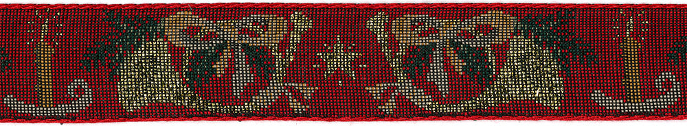 Holiday Horns Garnet 1 Inch Dog Collar