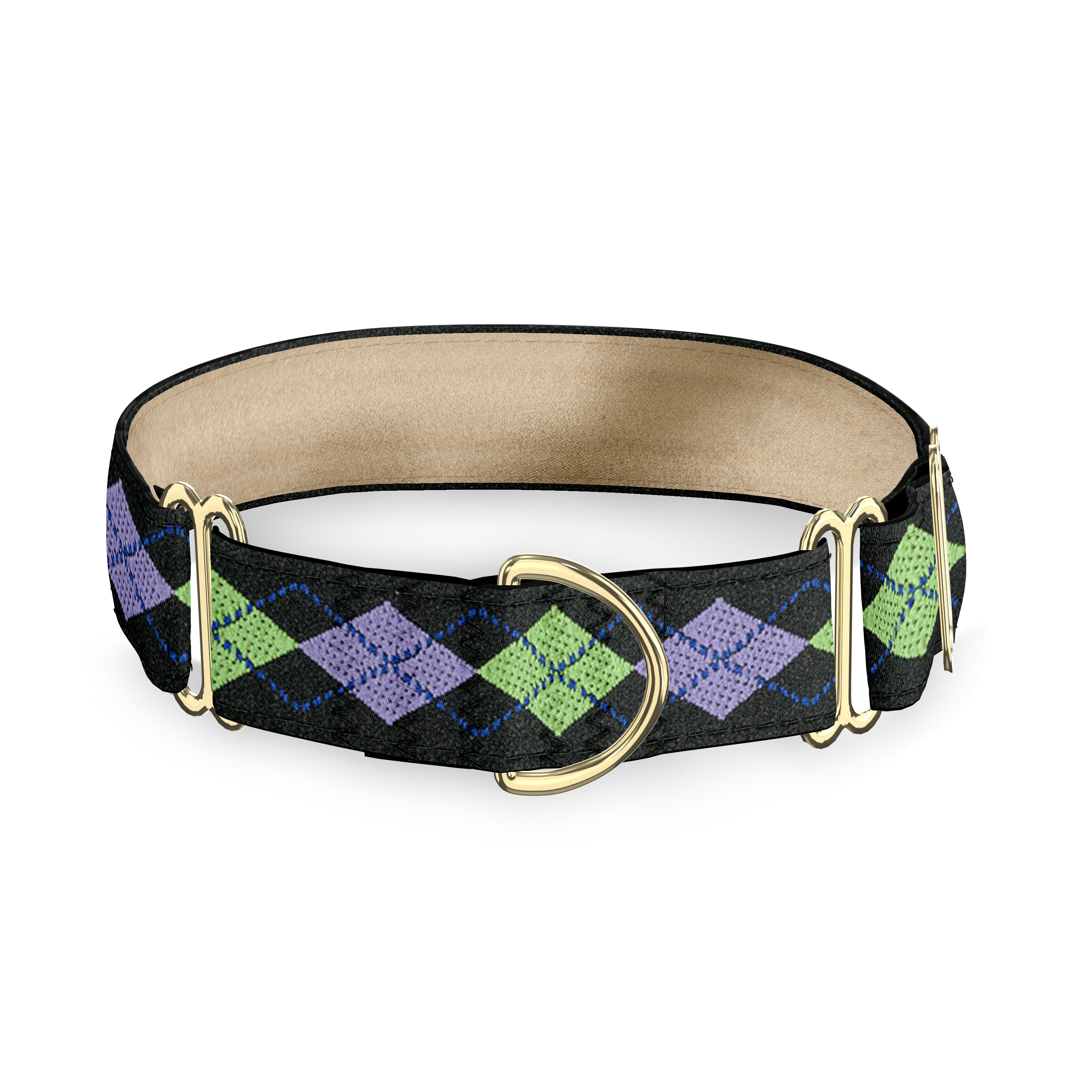 Argyle Purple 1" Dog Collar