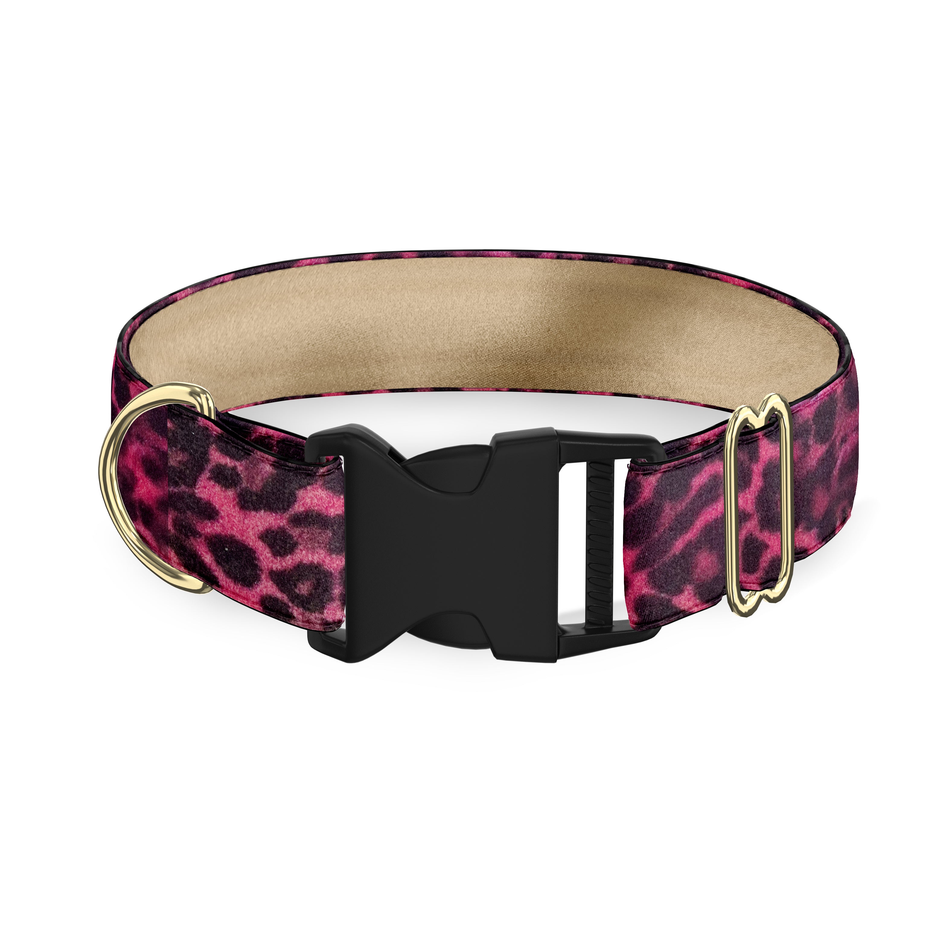Cheetah Hot Pink Dog Collar