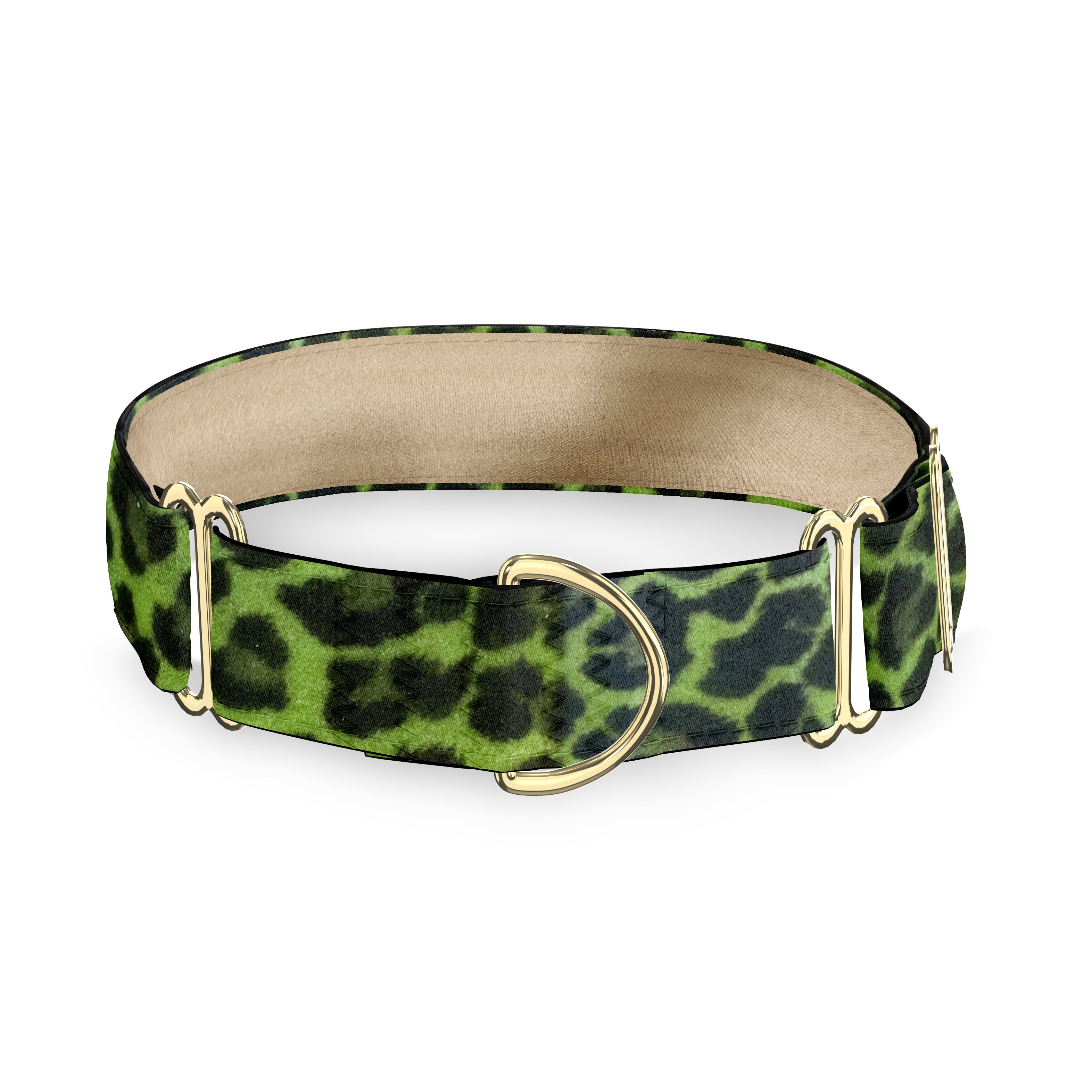 Cheetah Lime Green Dog Collar