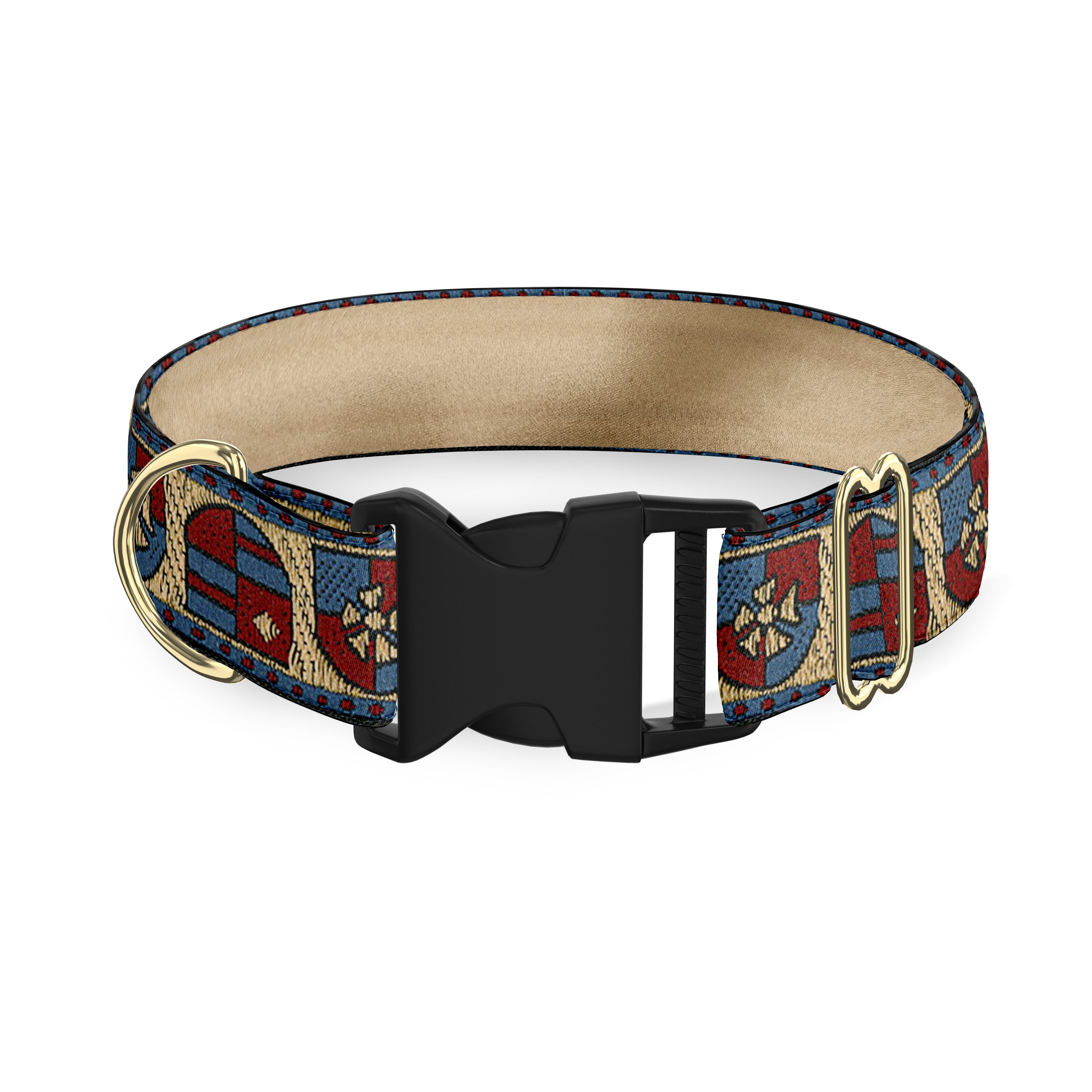 Coat of Arms Blue 3/4" Dog Collar