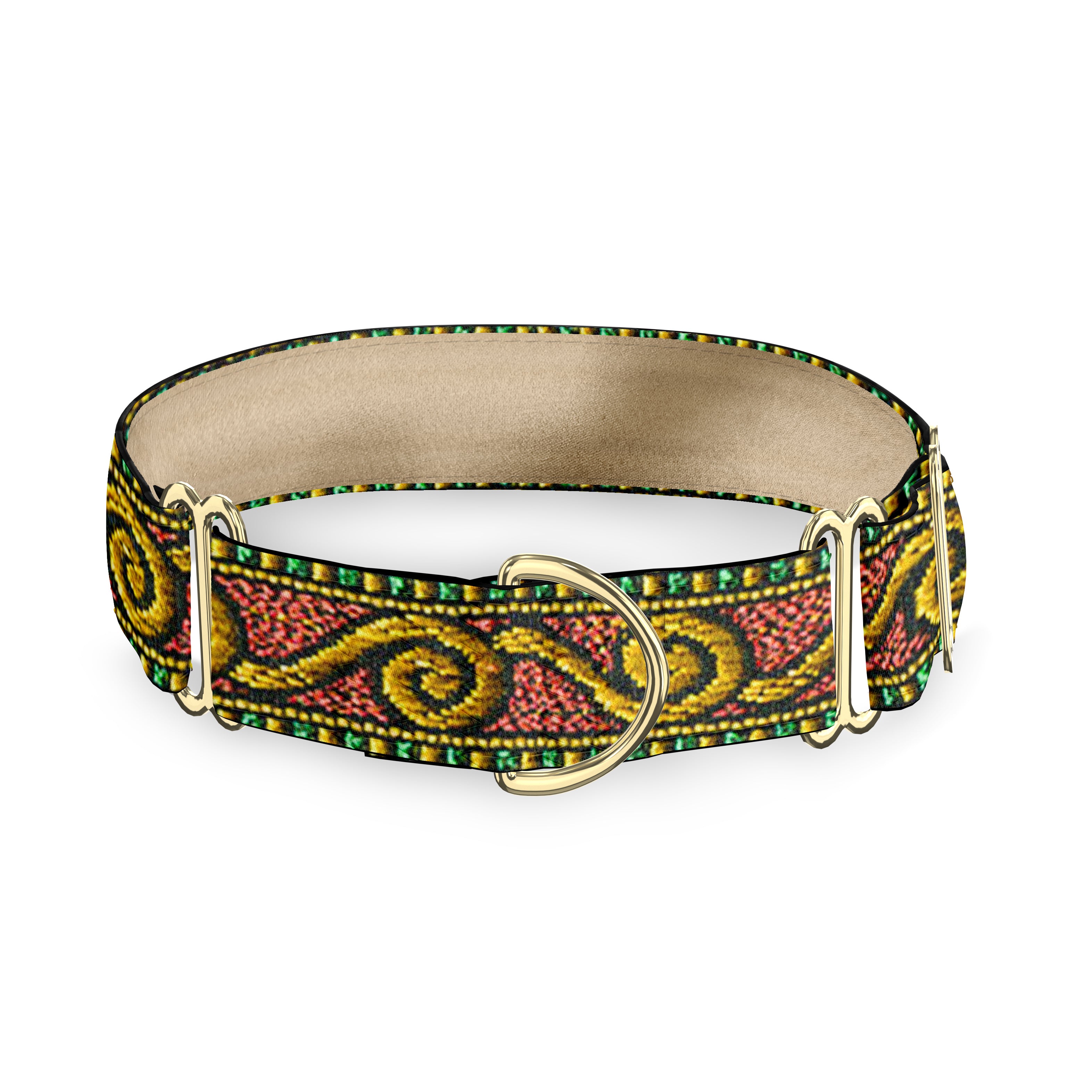 Dali Rose and Gold 3/4" Dog Collar