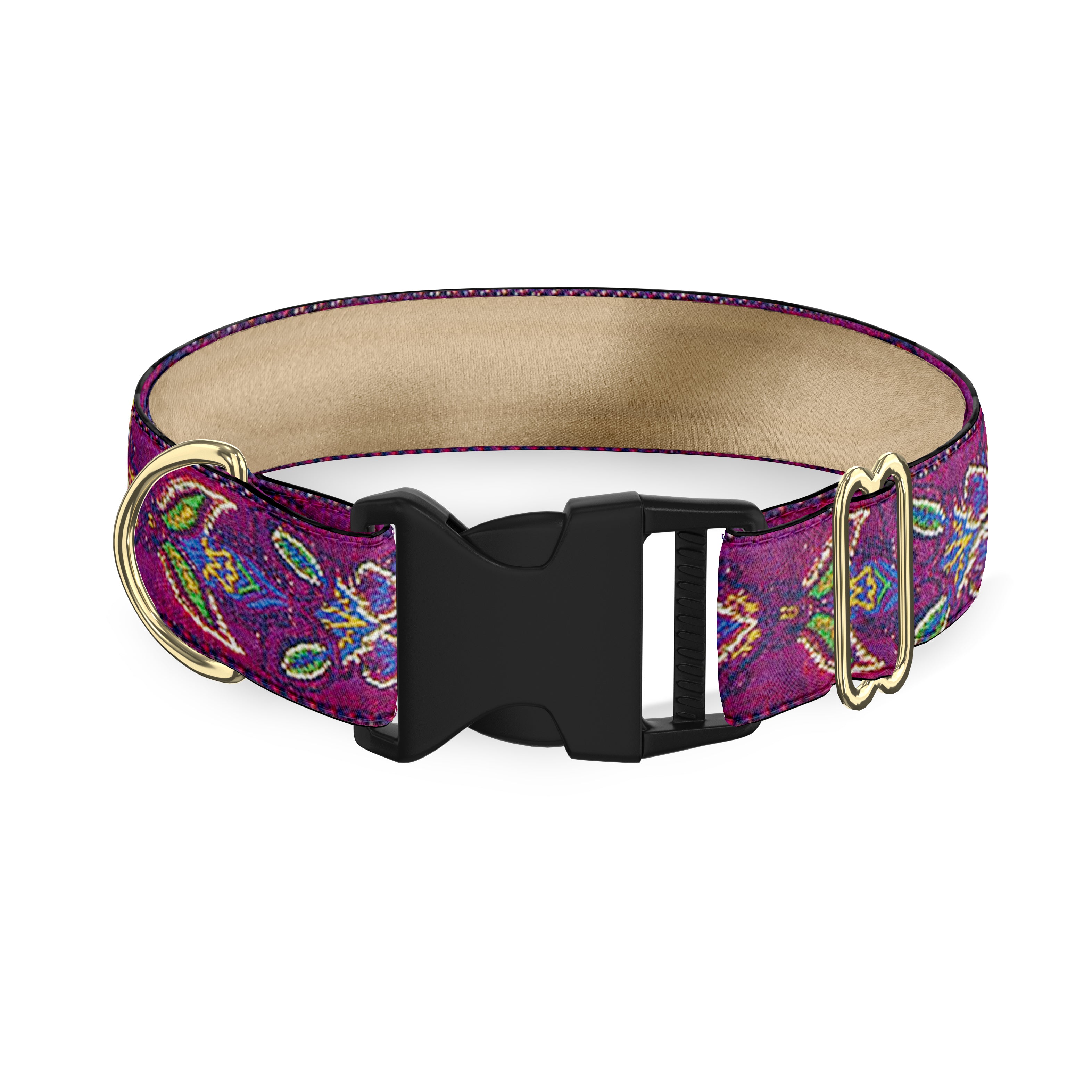 Fiores Purple 1.5" Dog Collar