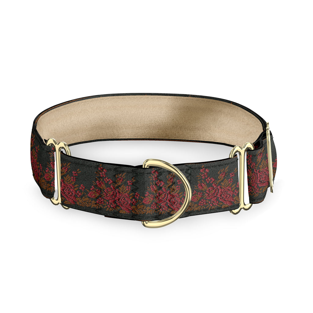Autumn' Floral Flannel - Personalized Martingale Dog Collar