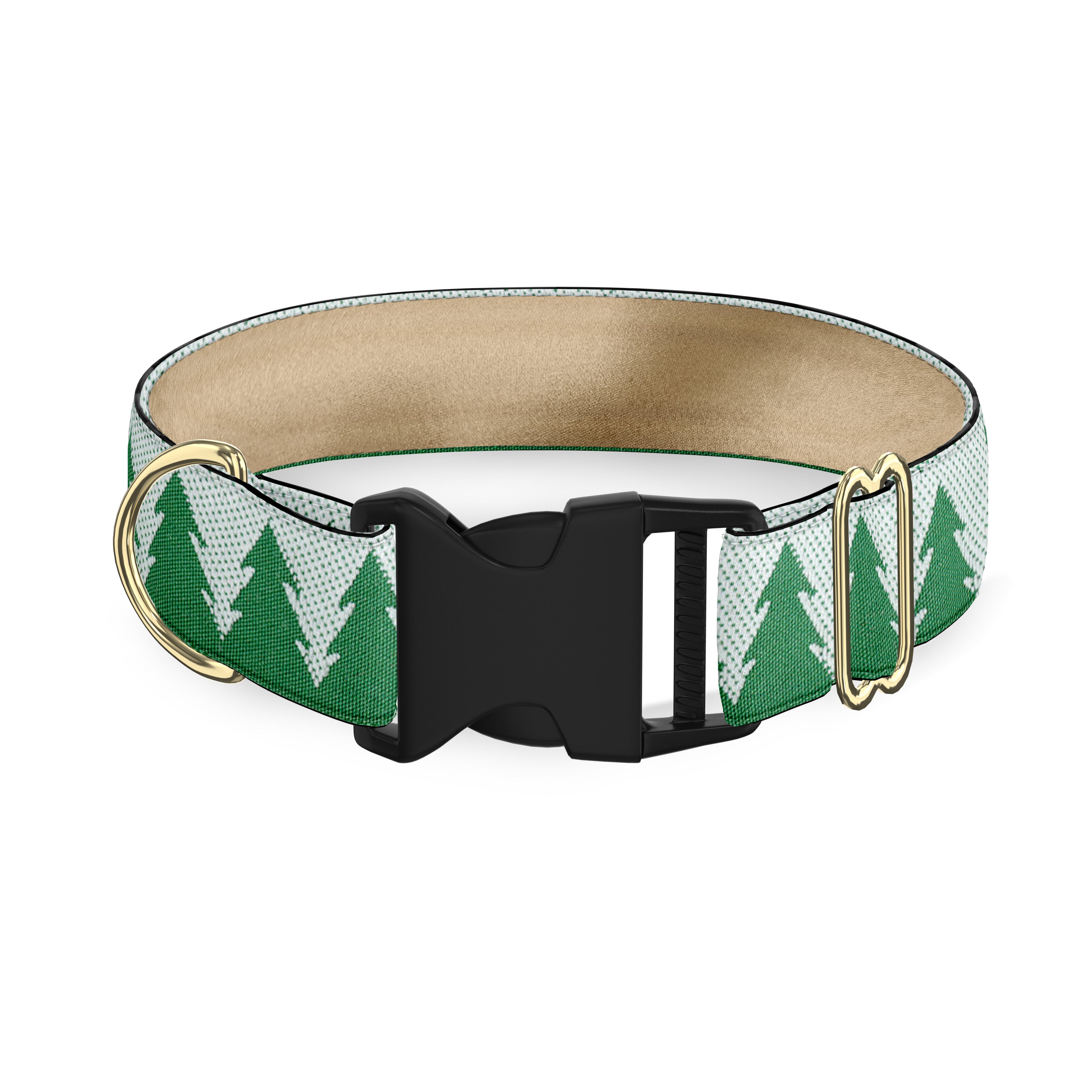 Inverted Trees 1 Inch Dog Collar