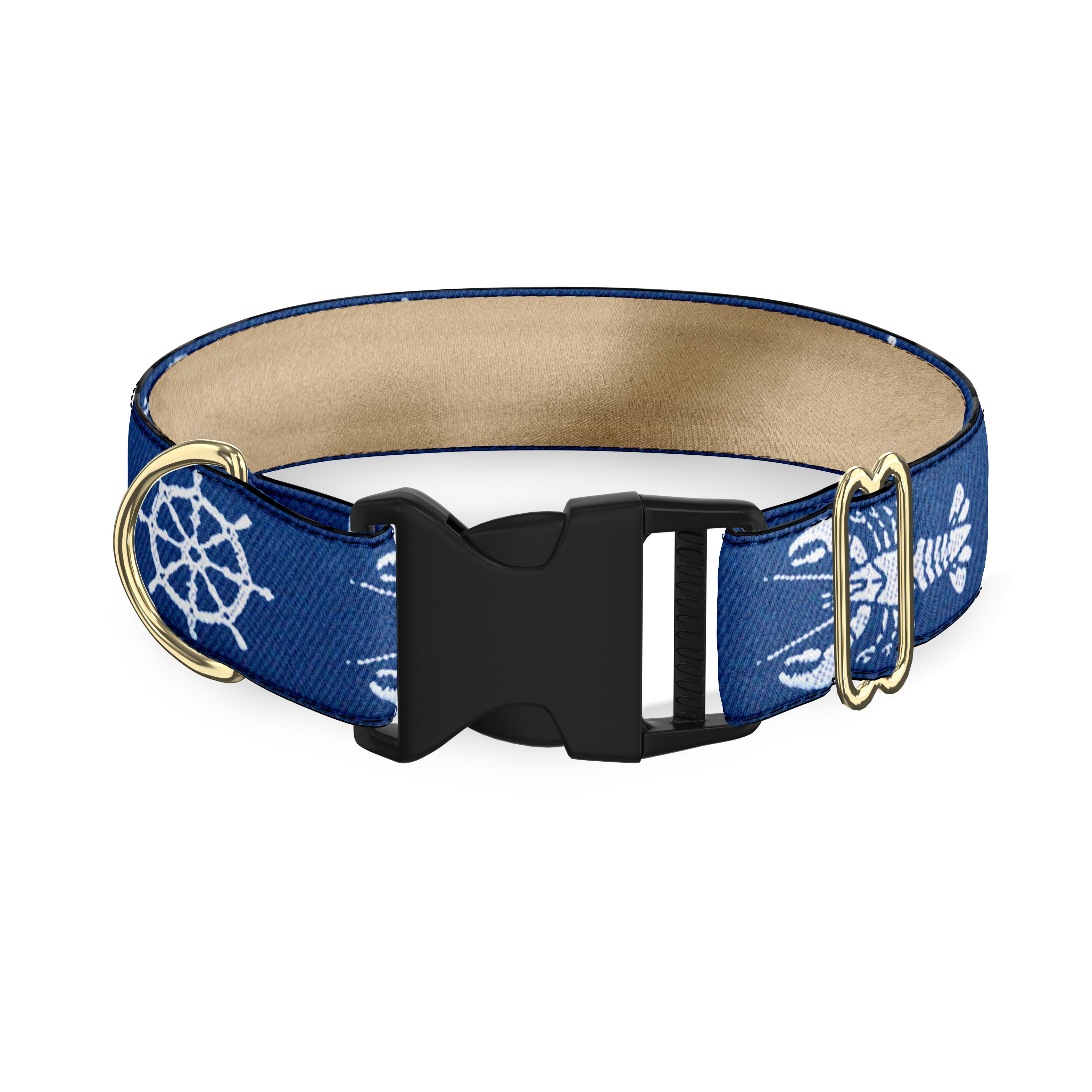 Kennebunkport Navy 1" Dog Collar