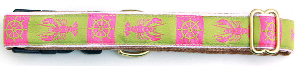 Kennebunkport Pink 1" Dog Collar