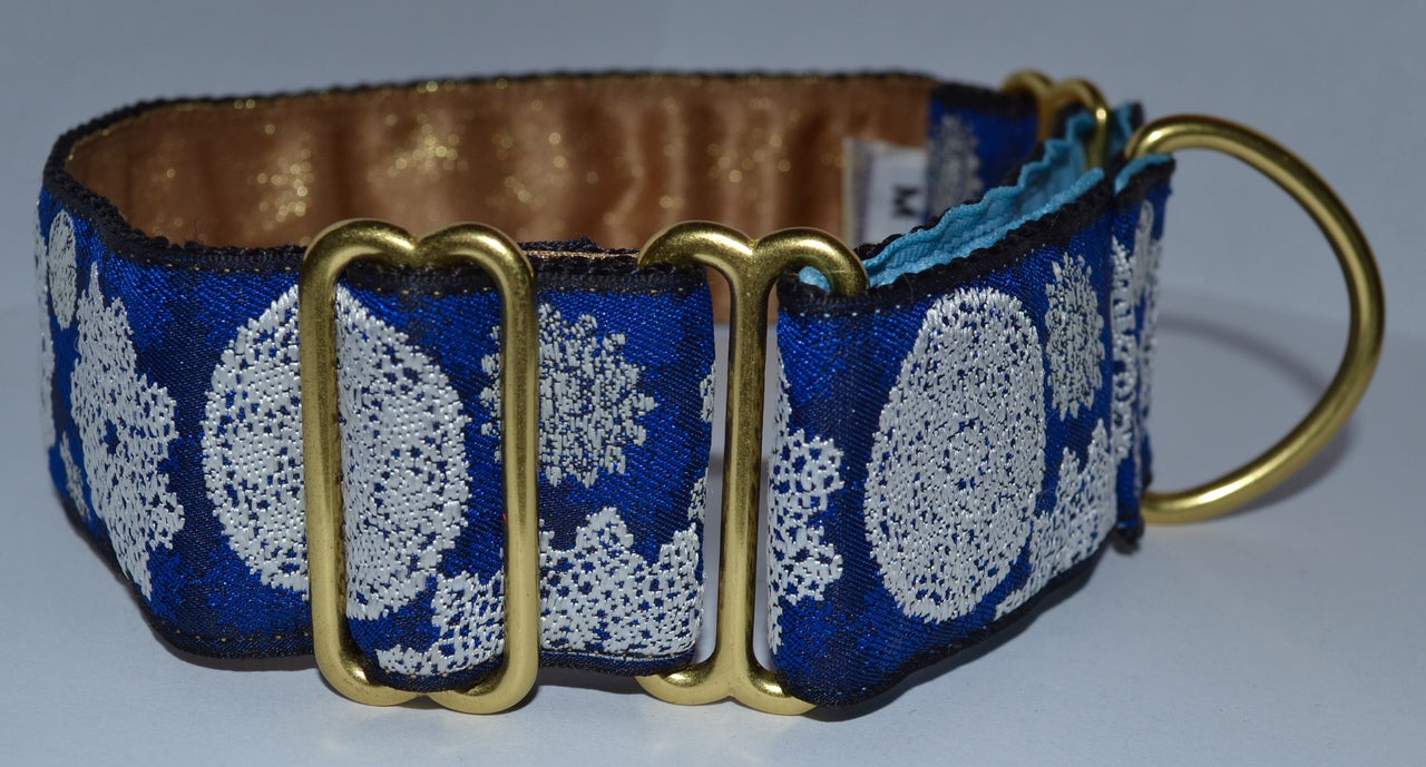 Snowflakes 1.5" Dog Collar