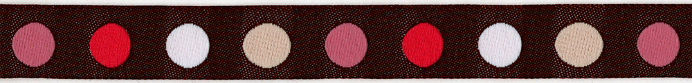 Hippodrome Brown and Pink Dog Collar